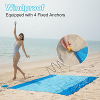 1 x Brand New ISOPHO Picnic Blankets, Nylon Sand Free Beach Blanket, 304 x 270 cm, Oversized Beach Mat, Lightweight and Portable for Camping, Travel, Picnic - RRP €20.4