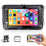 1 x RAW Customer Returns Hikity Android Car Radio for VW Golf 5 6 Touran Polo Radio with Sat Nav, 7 Inch Screen Touch Display Car Radio with Bluetooth RDS FM Navigation GPS WiFi USB Canbus SWC Rear View Camera - RRP €109.99