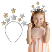 1 x Brand New WLLHYF Glitter Star Headband Valentine s Day Gift Hair Accessories for Women Silver Brown - RRP €15.6