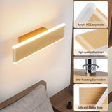 1 x RAW Customer Returns ENCOFT Wall Light Indoor LED Wall Lamp 330 Rotatable Wall Light Up Down Wall Lighting 31CM 12W for Living Room Bedroom Staircase Hallway Warm White - RRP €30.24