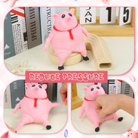 6 x Brand New Anti Stress Pig for Children and Adults, Pig Squeeze Toy, Funny Piggy Squeeze Toy, Stress Balls Pig Stress Toy for Leisure Entertainment Stress Relief - RRP €66.48