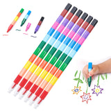 5 x Brand New LTHERMELK 12 Pieces Creative Pencil for Kids, Stackable Pencils, Building Block Colored Pencils, Erasable Replaceable Refills Funny Pen for Drawing, Birthdays, Parties, Gifts - RRP €84.0