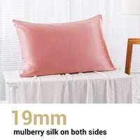 1 x RAW Customer Returns ZIMASILK 100 Mulberry Silk Pillowcase for Hair and Skin, 19 Momme Silk on Both Sides, Standard, 50 x 75 cm, Coral, 1 Piece - RRP €31.27