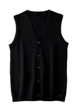 1 x RAW Customer Returns ZHILI Men s Sweater V Neck Sleeveless Open Front Men s Clothing Black XX-Large - RRP €38.99