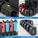 1 x RAW Customer Returns KDD Switch Controller Charging Station Compatible with Nintendo Switch OLED Joy-Con, Switch Charging Station with 8 Games Storage for Nintnedo Switch OLED Model Joycon Nintendo Switch Accessories - RRP €18.99