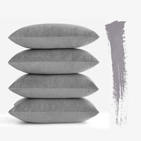 1 x Brand New MIULEE 4 Pieces Velvet Cushion Cover Sofa Cushions Pillowcase Gradient Colors Modern Decoration for Chair Bed Living Room Bedroom 30x50 cm Gray - RRP €19.15