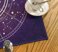 1 x RAW Customer Returns Artoid Fashion Purple Tarot Astrology Table Linen, Seasonal Kitchen Table Decoration Indoor Holiday Party Decor 85x85 cm - RRP €20.4