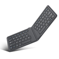 1 x RAW Customer Returns MoKo Universal Folding Keyboard, Ultra Thin Rechargeable Portable Wireless Bluetooth Keyboard, US International Version, for iOS, Android and Windows Smartphones, Gray - RRP €32.45