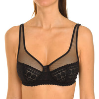 1 x RAW Customer Returns Dim Women s Generous with Rings Bra, Black, 80D - RRP €27.6