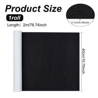 1 x RAW Customer Returns BENECREAT 40x200cm Black Self Adhesive Sticky Felt Multipurpose Adhesive for Box Liner, Cup Mat, Picture Frame, Chair Leg, 1mm Thickness - RRP €17.62