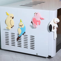 5 x Brand New Mobestech 8Pcs Parrot Fridge Magnets Cute Refrigerator Magnets for Kitchen School Cabinets Classroom Whiteboard Office Cubicle Magnetic Board Decorative Magnets Gifts - RRP €35.2