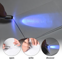 1 x RAW Customer Returns 5pcs Invisible Ink Pen, Spy Pen with UV Light, Multifunctional Security Marker, LED UV Light Marker, Creative Secret Pen, School Office Supplies - RRP €11.21