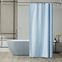 1 x RAW Customer Returns Furlinic shower curtain textile anti-mold waterproof washable bath curtain made of polyester fabric dark grey waffle 120 x 200 cm with 8 shower curtain rings. - RRP €21.19