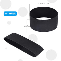 2 x Brand New 10 Pieces Elastic Armband, Funeral Grief Bracelet, for Team Events Such as Football and Funeral Memorial, Black - RRP €60.0