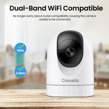 1 x RAW Customer Returns Cinnado 5MP baby monitor with camera - 5G 2.4GHz indoor surveillance cameras, WiFi camera indoor, 360 degree dog camera with motion tracking, compatible with Alexa - RRP €29.74