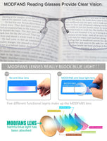 1 x RAW Customer Returns MODFANS Pack of 4 Men s Reading Glasses, Anti Blue Light Glasses, Made of Stainless Steel Metal, Lightweight, Clear Vision, with Case - RRP €58.8