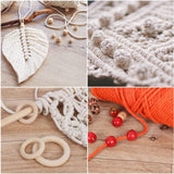 1 x RAW Customer Returns UHAPEER Macrame Yarn DIY Kit, Cotton Yarn Dream Catcher Craft Set, Natural Cotton Rope for Adults Beginners, with 3 mm Macrame, Wooden Beads, Wooden Rings, Dream Catcher Rings - RRP €19.32