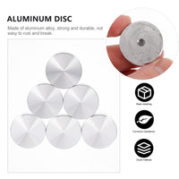 5 x Brand New cabilock 6Pcs Aluminum Circle Disc to Glass Disc Aluminum Disc Aluminum Hardware 30Mm Diameter Glass Table Adapter Round Silver for Glass Tabletops - RRP €111.5