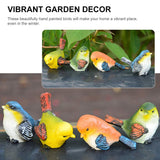 1 x RAW Customer Returns Resin bird figurines, resin birds animal figurine, garden statue birds decor, 4 pieces resin birds animal figurine decoration lawn garden yard ornaments for balcony, garden, conservatory, pond - RRP €16.09