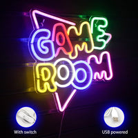 1 x RAW Customer Returns SIGNSHIP Game Room Neon Sign Led Game Neon Light for Wall Decoration, USB Letters Neon Light Large Acrylic Art for Bedroom Playroom Decoration Boys Gift - RRP €40.99