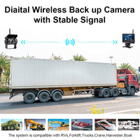 1 x RAW Customer Returns Wireless Rear View Camera 7 Inch Car Monitor Parking System Kit Digital Signal Night Vision Reversing Camera for Truck Bus Trailer RV - RRP €79.99