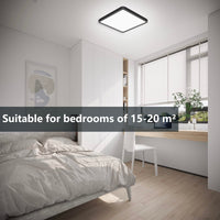 1 x RAW Customer Returns Ouyulong LED ceiling light 24W, LED ceiling bathroom black IP44, LED ceiling hallway light 5000K, 2600LM, 23CM, kitchen, bedroom, balcony, living room ceiling light - RRP €30.99