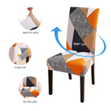 1 x RAW Customer Returns Lydevo Chair Covers Set of 4 Stretch Modern Chair Covers for Dining Room Chairs Chair Covers for Swing Chairs Universal Washable Removable Chair Cover for Dining Room Hotel Banquet Kitchen, Orange - RRP €22.99