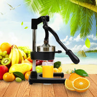 1 x RAW Customer Returns DAWOO Manual Juicer - Professional Citrus Press Stainless Steel Manual Orange Press High Quality Citrus Juicer Orange Juice and Lime Press Black  - RRP €55.99