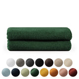 1 x RAW Customer Returns Blumtal Premium terry towel set with hanging loops - cotton Oeko-TEX certified, soft, absorbent - 2X towel 50x100 cm , dark green - RRP €17.99