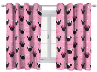 1 x RAW Customer Returns Disney Minnie Mouse Hearts and Love 137cm x 168cm Curtains - 2 Piece - RRP €25.15