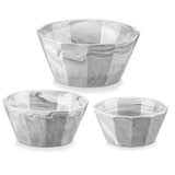 5 x Brand New MALACASA 3 Piece Cereal Bowls Porcelain Soup Bowls Salad Bowl Set Dessert Bowls Breakfast Bowls Ceramic Large Bowls Set for Pasta, Salad, Fruit, 1020 780 500ML Gray - RRP €184.95