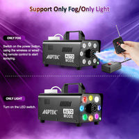 1 x RAW Customer Returns Fog machine, AGPtEK fog machine with wireless remote control AND LED light, 500 WATT stable portable, suitable for Halloween, Christmas, wedding parties stage performances etc. - RRP €54.99