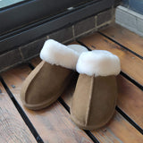 1 x RAW Customer Returns Slippers Women s Sheepskin Slippers Women 100 Lambskin Plush Winter Warm Breathable Slippers Fur Shoes Brown Black Gray Size 36-42EU,PK-39 - RRP €46.38