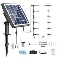 1 x RAW Customer Returns JIYANG Solar Irrigation System Garden, DIY Automatic Watering, Watering Device Balcony, 10m Drip Hose Irrigation, Plant Self-Watering, 6 Timing Modes with Anti-Siphoning Device - RRP €39.99