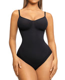 1 x RAW Customer Returns FeelinGirl Shapewear Women s Body Shaper Seamless Tummy Control Bodysuit Underpants Crotch with Button Closure Corset Body with Adjustable Shoulder Straps Black M L - RRP €33.3