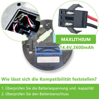 1 x RAW Customer Returns 14.4V 2600mAh Replacement Battery Compatible with Conga Excellence 1090 990 999 950 1790 1990, Replacement Battery for Ikohs Netbot S14 S15, Eufy RoboVac 11 11S 30 35C, Ecovacs Deebot N79 N79S DN622 - RRP €24.58