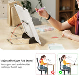 1 x RAW Customer Returns ARTDOT Diamond Painting Accessories, A4 Light Table Drawing Light Board Adjustable Stand LED Light Drawing Tablet with USB Cable for 5D Diamond Painting, Crafts, Sketches, Animation, Tatoo Draws - RRP €20.09