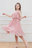 1 x RAW Customer Returns GRACE KARIN Girls Festive Dress 140 Elegant One Shoulder Children Pink Princess Wedding Flower Girl Party School Dress 146 Summer A-Line - RRP €20.16