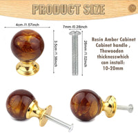 30 x Brand New Sanlianzi Vintage Furniture Knobs 6pcs Round Amber Cabinet Knobs Single Hole Handle with Screws for Dresser Drawer Door Handles - RRP €648.0