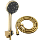 1 x RAW Customer Returns CIENCIA Gold Bathroom Rainfall Spray Hand Shower Head Universal Shower Head BS144F - RRP €28.99