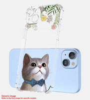 2 x Brand New LACAE Transparent Beautiful Mobile Phone Case for Honor Magic 5 Lite 5G Honor X9a, Soft Clear Colorful TPU Case, Stylish, Good-Looking Protective Case Has Pretty Cat Decorated - RRP €13.3