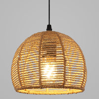 1 x RAW Customer Returns Riserva hanging light chandelier vintage, E27 ceiling light made of rattan, retro ceiling light for living room, kitchen, bedroom, cafe bar - RRP €29.74