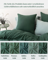 5 x Brand New MILDLY bed linen 135x200 green 4 pieces, 100 microfiber plain bed linen set with 2 pillowcases 80x80 cm, OekoTex certified suitable for allergy sufferers, bed linen dark green with zipper - RRP €152.15