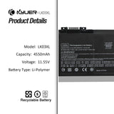 1 x RAW Customer Returns LK03XL Laptop Battery for HP Envy -cn0004ng 15-cn0008nf 15-cn0005nf 15-cp0006ng - RRP €33.26