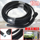 1 x RAW Customer Returns YUET 10M High Pressure Washer Hoses, Replacement Hose for Car Washing, Garden Cleaning, M14 x M22 Thread Connection 14mm Water Cleaning, Spray Lance and Drain - RRP €24.0