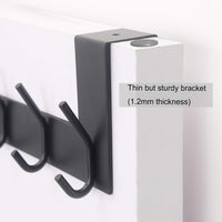 1 x RAW Customer Returns WEBI door hook for hanging, door coat rack with 6 hooks, coat hook door, door hanger, door hook strip inside, 4.5 cm, black - RRP €19.99