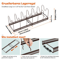1 x RAW Customer Returns Housolution pan holder for drawer, expandable pot lid holder with 14 adjustable dividers, pot and pan organizer lid holder storage for kitchen, bronze - RRP €24.7