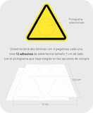 2 x RAW Customer Returns Set of 12 adhesive warning signs Radiation risk 7 cm Yellow triangle sticker dangerous warning 7 cm  - RRP €33.6