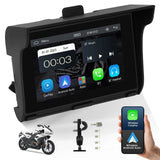 1 x RAW Customer Returns Hikity Wireless Portable Apple Carplay Android Auto Display for Motorcycle, 5 inch IPS Waterproof Touchscreen Car Radio with Bluetooth, Navigation Siri Google Assistant for Moto - RRP €149.99