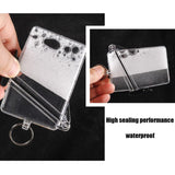 1 x RAW Customer Returns Transparent Badge Holder, ID Badge Holder Horizontal Neck Waterproof and Transparent with Lanyards, Neck Badge Holder Used by Workers Employees Students Conferences, Card Holder with Lanyard - RRP €9.08